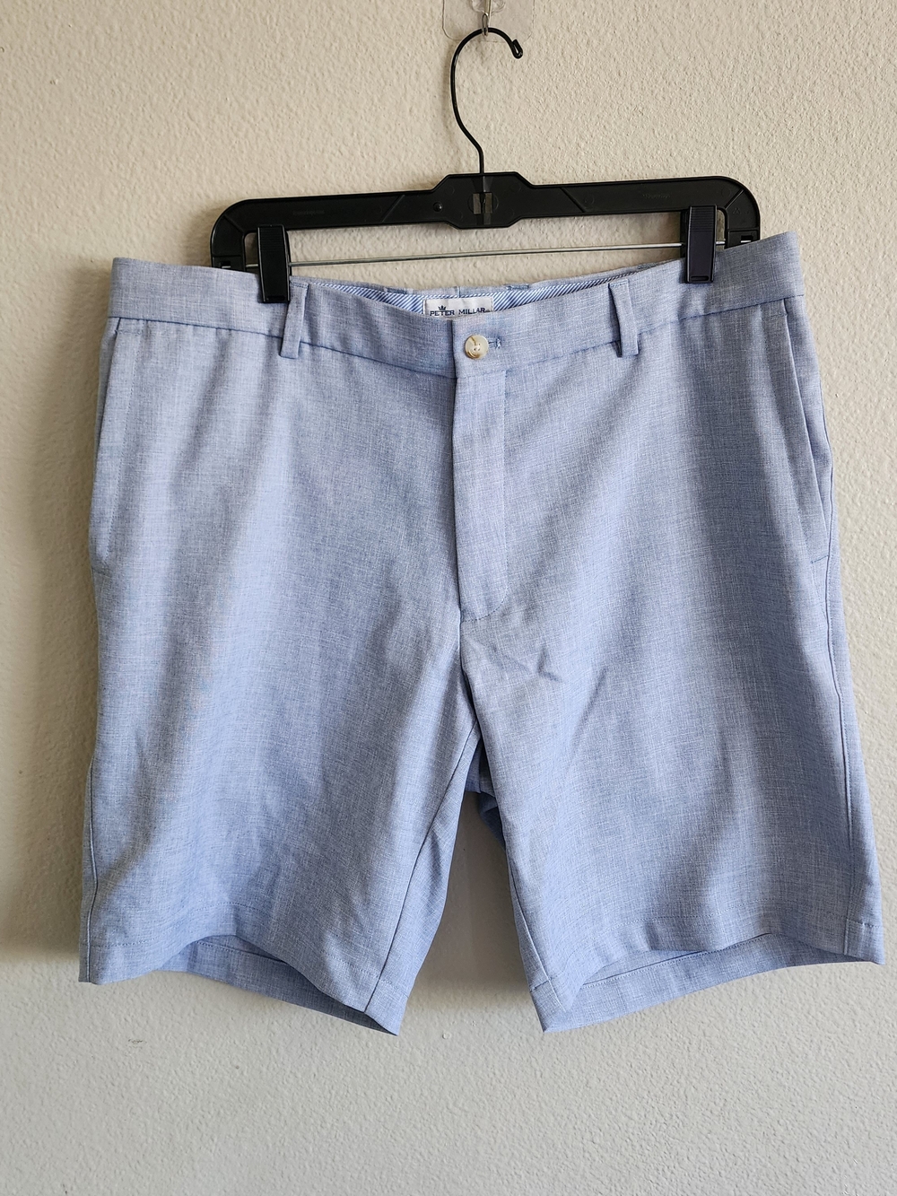 Peter Millar Crown Performance Golf Shorts Light Blue Mens Size 35 - Picture 1 of 9